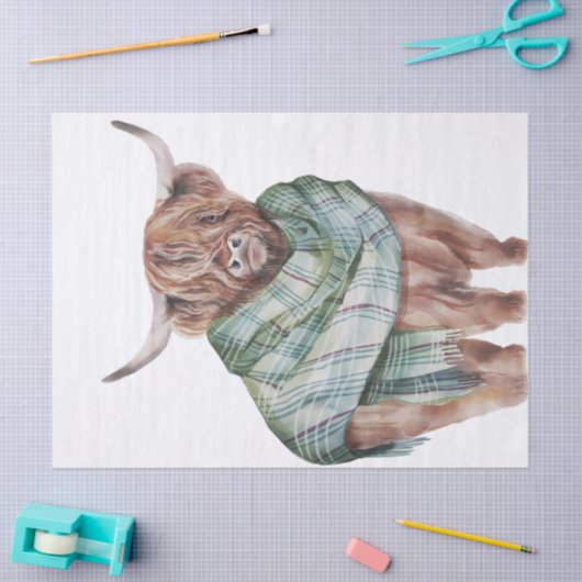 Koe Tartan Scalf Waterverf Tissuepapier (Craft)