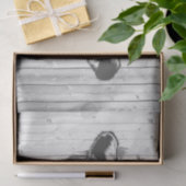 Koe Tekening Weathered Barn Wood-ontleding Tissuepapier (Geschenk)