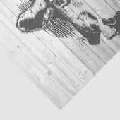 Koe Tekening Weathered Barn Wood-ontleding Tissuepapier (Detail)