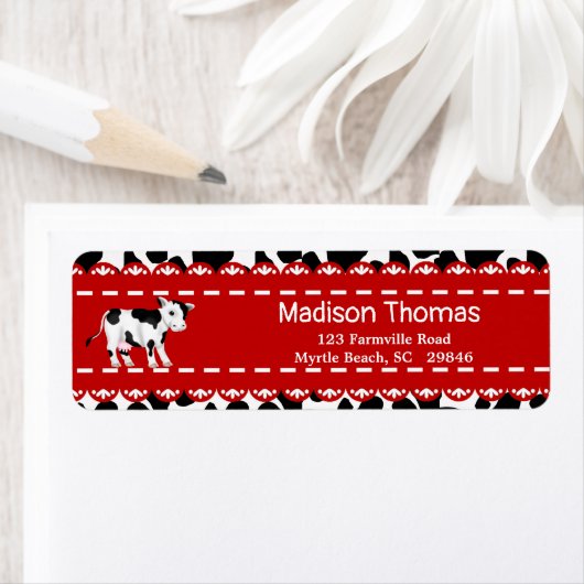 Koe Terugzendadres label afdrukken (Insitu)