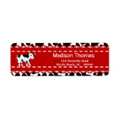 Koe Terugzendadres label afdrukken (Voorkant)