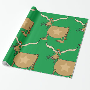 Koe Texas Longhorn Cadeaupapier