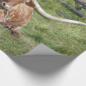 Koe Texas Longhorn Foto Cadeaupapier (Hoek)