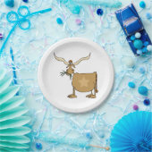 Koe Texas Longhorn Papieren Bordje (Feest)