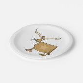 Koe Texas Longhorn Papieren Bordje (Gekanteld)