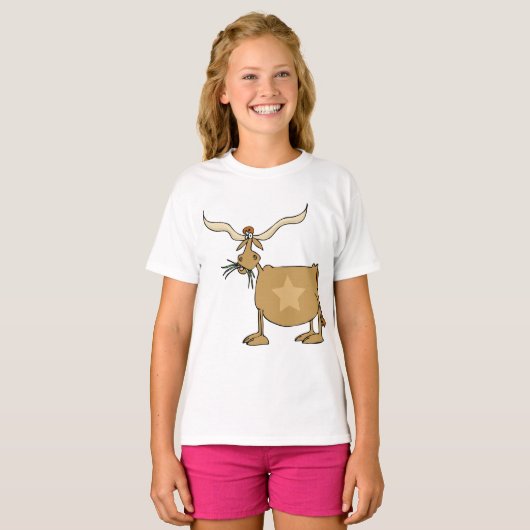 Koe Texas Longhorn T-shirt (Voorkant volledig)