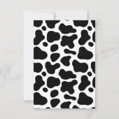 Koe thema baby shower bedankkaart (Achterkant)