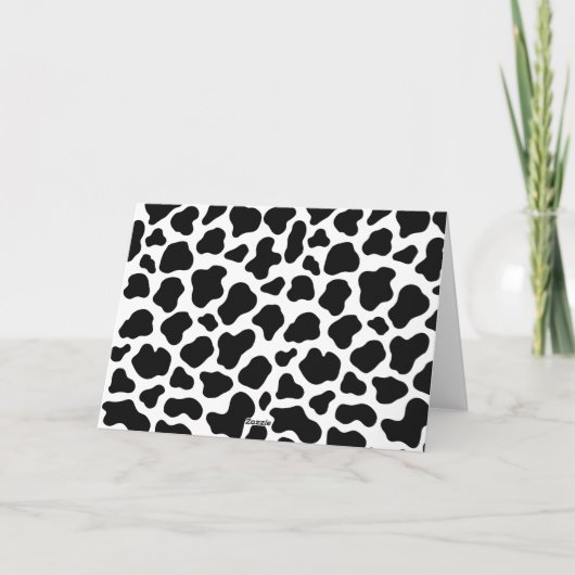 Koe thema Birthday Dank Moo Gevouwen Bedankkaart (Achterkant)