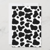 koe thema meisje birthday uitnodiging (Achterkant)