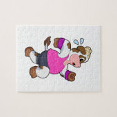 Koe tijdens uitvoering legpuzzel (Horizontaal)