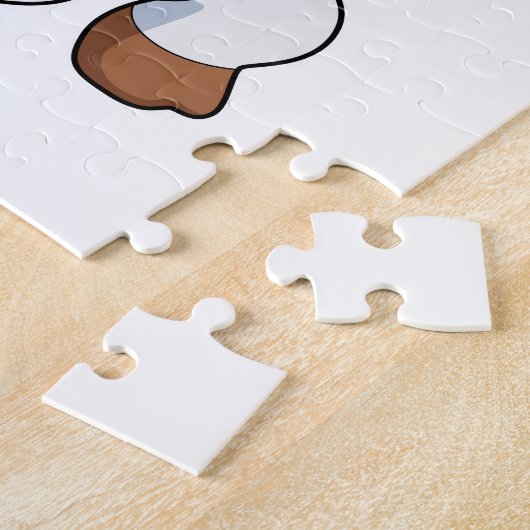 Koe tijdens uitvoering legpuzzel (Zijkant)