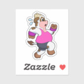 Koe tijdens uitvoering sticker (Vel)