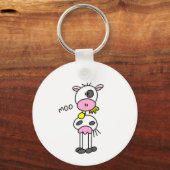 Koe Tshirts en cadeautjes op de sticker Sleutelhanger (Voorkant)