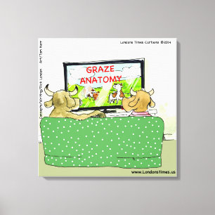 Koe TV Funny Cartoon Canvas Print