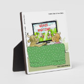 Koe TV Funny Cartoon Plaque Fotoplaat (Voorkant)