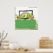 Koe TV Funny Cartoon Poster (Keuken)