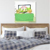 Koe TV Grappige Cartoon Canvas Print (Insitu (Slaapkamer))