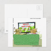 Koe TV Shows Funny Cartoon Briefkaart (Voorkant / Achterkant)