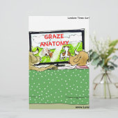 Koe TV Shows Funny Cartoon Briefpapier (Staand voorkant)