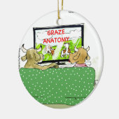 Koe TV Shows Funny Cartoon Keramisch Ornament (Links)