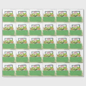 Koe TV Shows Grappige Cartoon Cadeaupapier (Vlak)