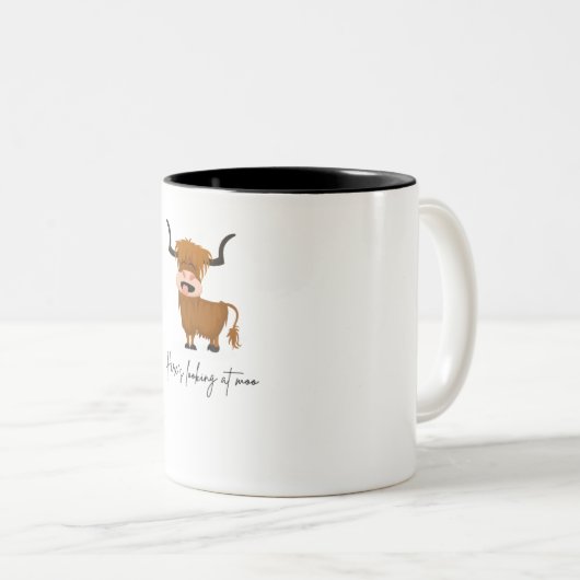 koe tweekleurige koffiemok (Voorkant rechts)
