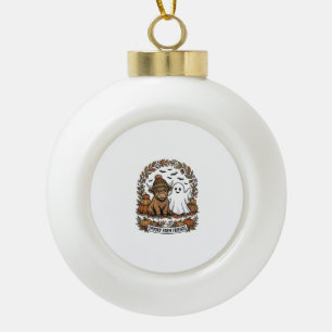 Koe uit de Hooglanden Halloween Geest Pompoen Vint Keramische Bal Ornament