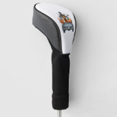 Koe uit de Hooglanden Halloween Herfst Golfheadcover (Schuin)