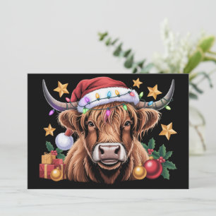 Koe uit Hoogland Kerst Pinkers Boerderij Boer Dier Feestdagenkaart