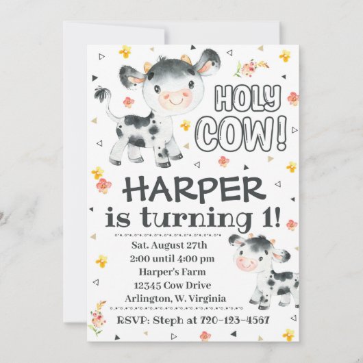 Koe Uitnodiging Koe Heilige  (Voorkant)