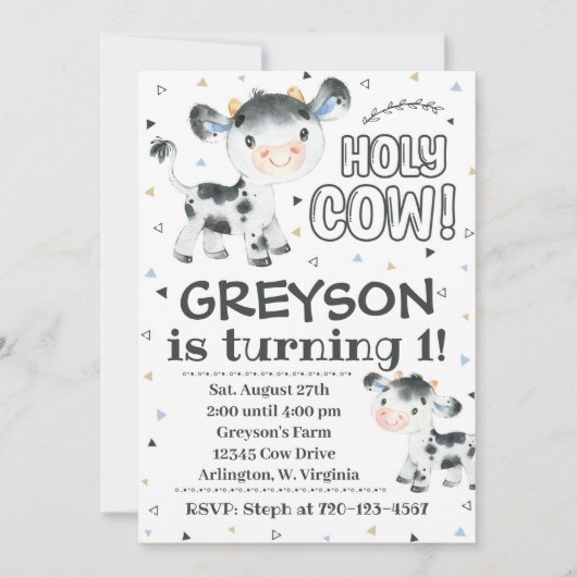 Koe Uitnodiging Koe Heilige (Voorkant)