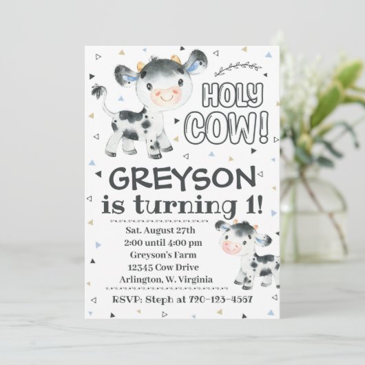 Koe Uitnodiging Koe Heilige  (Staand voorkant)