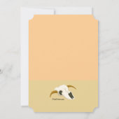 Koe Uitnodiging tot foto van schedel (Achterkant)