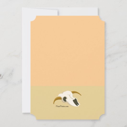 Koe Uitnodiging tot foto van schedel (Achterkant)