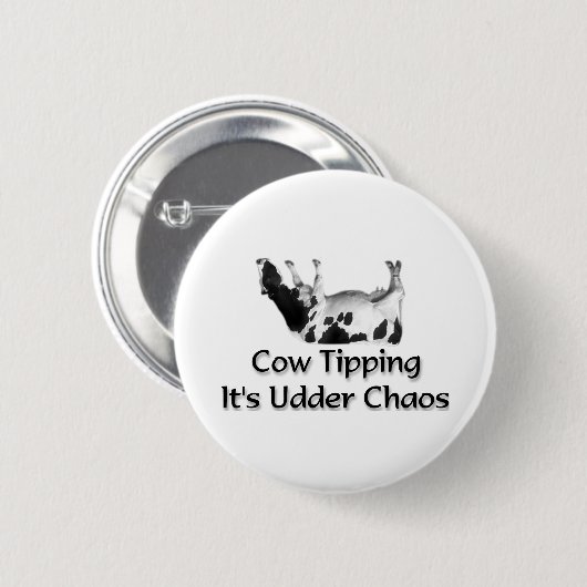 Koe uitzetten ronde button 5,7 cm (Voorkant /achterkant)