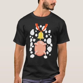 Koe Uter Print Patroon Halloween Rundvee Eenvoudig T-shirt