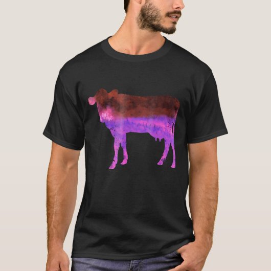 Koe Vaars Kleurrijke Weide T-shirt (Voorkant)