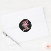 Koe Valentijn Coquette Ronde Sticker (Envelop)