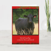 Koe Valentijn Feestdagen Kaart (Voorkant)