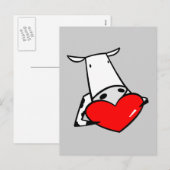 Koe Valentijn I Love Koeien Feestdagenkaart (Voorkant / Achterkant)