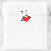 Koe Valentijn I Love Koeien Vierkante Sticker (Tas)