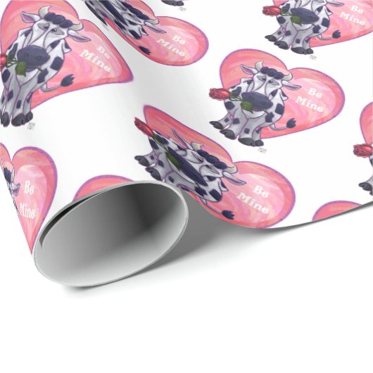 Koe Valentijnsdag Cadeaupapier (Rol Hoek)