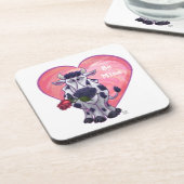 Koe Valentijnsdag Drankjes Onderzetter (Linkerzijde)