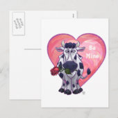 Koe Valentijnsdag Feestdagenkaart (Voorkant / Achterkant)