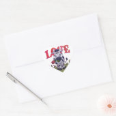 Koe Valentijnsdag Hart Sticker (Envelop)