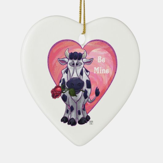 Koe Valentijnsdag Keramisch Ornament (Rechts)