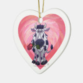 Koe Valentijnsdag Keramisch Ornament (Links)