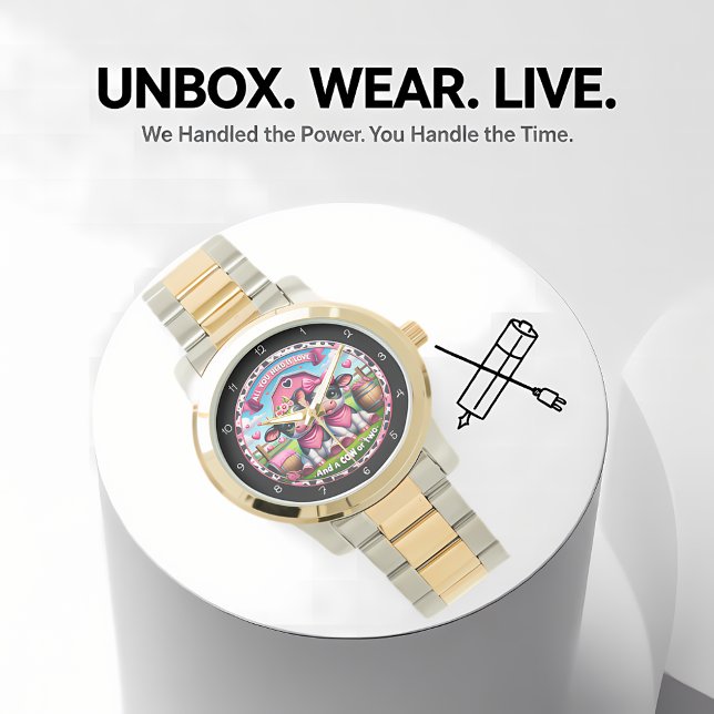 Koe Valentijnsdag Love Horloge (Creator heeft geüpload)