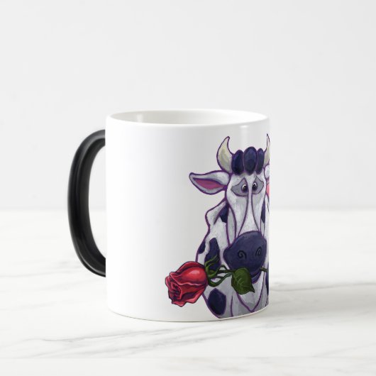 Koe Valentijnsdag Magische Mok (Voorkant links)