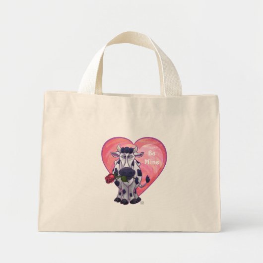 Koe Valentijnsdag Mini Tote Bag (Voorkant)
